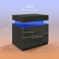 thumbnail image 3 of HOMCOM Nightstand, Side Table w/ LED Lights, for Bedroom, 3 of 10