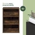 thumbnail image 6 of Furinno CUBICLE Closed Back Storage Organizer 5-Cube in Amber Pine, 6 of 6