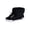 Black, variant on Dasayo Furry Women Boots Footwear Black Ankle Hiking Lace up Winter Faux Leather Flat Heel Shoes Ladies Shoes 36