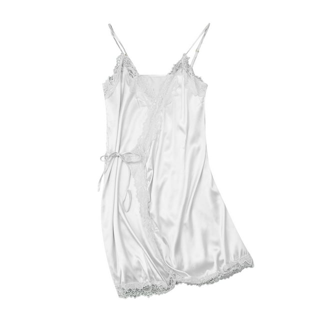 Camisón Corto Para Mujer, Pijama de Encaje, Camisón de Otoño E Invierno, Ropa de Dormir, Pijama de Ocio Odeerbi ODB120733