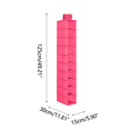 thumbnail image 3 of Hanging Shoe Organizer for Closet, Hanging Organizer for Clothes, 10 Pockets Non-Woven Fabric-Proof Shoe Clothes Hanging Storage Rack Shelf Door Wardrobe Hanger Organizer 15cm Wide-Hot Pink, 3 of 5