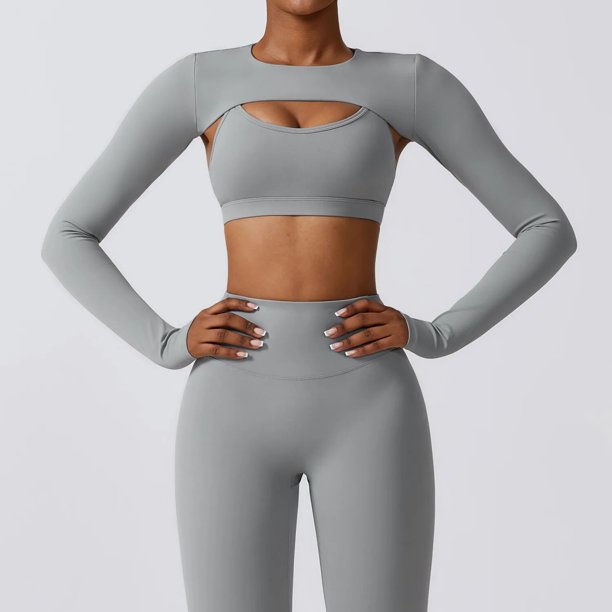 Camisola deportiva para Yoga, chal de manga larga, Top para Yoga, Fitness, Yop, gimnasio, Push Up, Top de entrenamiento, bata deportiva para correr