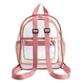thumbnail image 2 of Trendy Dual-Color Transparent PVC Backpack for Men & Women - Waterproof, Spacious Storage for Cosmetics/Travel Essentials, Lightweight & Compact Design, Ideal for Students/Travelers, In-Stock Black, 2 of 6