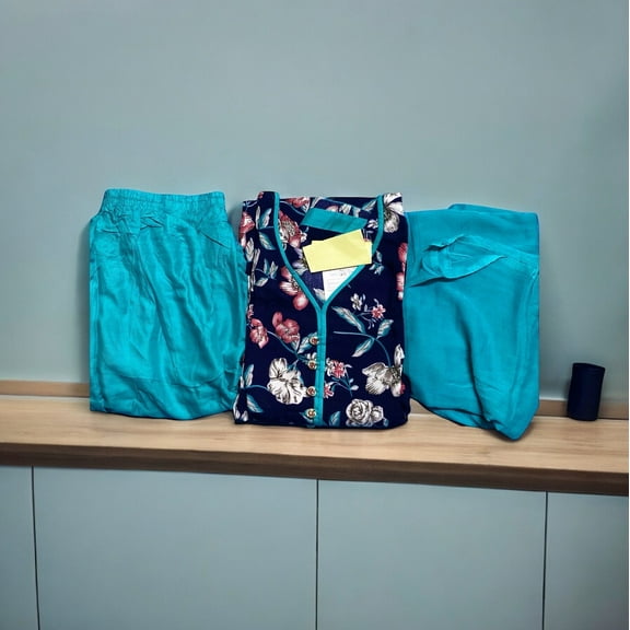 Daily Wear Traditional Linen Long Sleeve Salwar Kameez,Cultural Wear for Women 01