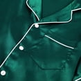 thumbnail image 4 of Summer Kids Girl Pure Color Imitate Silk Long Sleeve Blouse Pants Sleepwear Suit,4-10 Years, 4 of 5