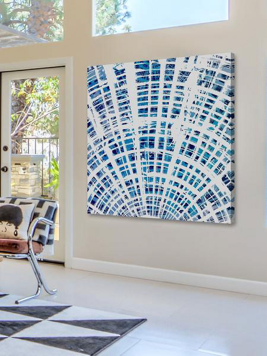 "Blue Outstretching" Painting Print on Wrapped Canvas