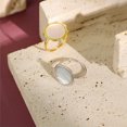 thumbnail image 4 of Geometric Circular Ring Adjustable Copper Electroplated Korean Jewelry For Everyday Wear For Everyday Wear Look, 4 of 4