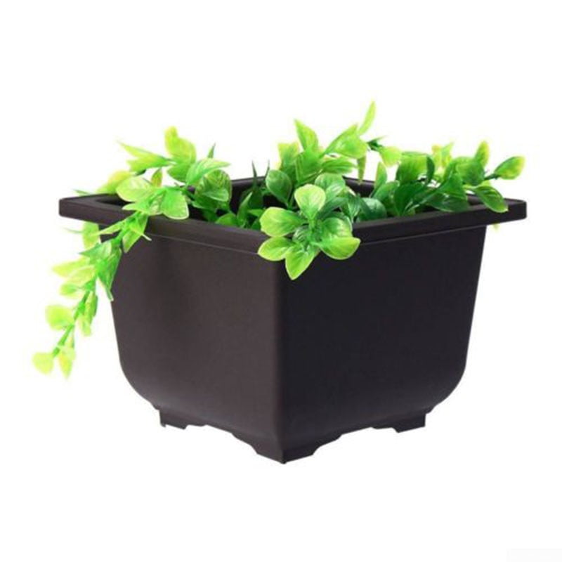 Nursery Square Pots 5 Flower Plastic Planter Succulent Plant Seed Bonsai Durable 