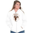 thumbnail image 3 of Country Strong Western Rodeo Cowgirl Unisex Fleece Graphic Zip Up Hoodie Brisco Brands 2X, 3 of 5