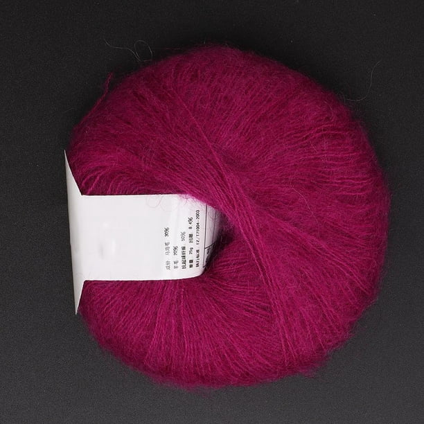 6 Pieces 50 G Crochet Yarn Multi-Colored Acrylic Knitting Yarn Hand Knitting Yarn Weaving Yarn Crochet Thread (Pink, Yellow, Fruit Green, Lake Blue