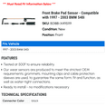 thumbnail image 2 of Front Brake Pad Sensor - Compatible with 1997 - 2003 BMW 540i 1998 1999 2000 2001 2002, 2 of 2