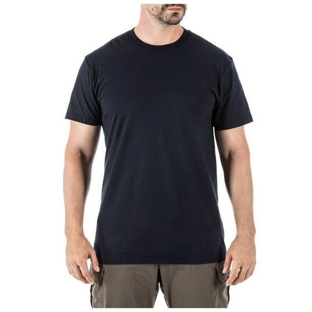 3-Pack Utili-T Crew Neck Shirt, 100 Percent Cotton, Dark Navy - Walmart.com