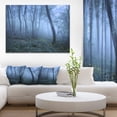 thumbnail image 1 of Trail Through Blue Fall Forest - Landscape Photo Canvas Art Print, 1 of 3
