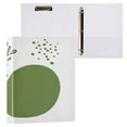 thumbnail image 3 of Minimalist Greenery 12.4x10.6in PVC Round Ring Binder, D-Ring 3-Hole, Metal Clip, 200 Sheets, 3 of 10