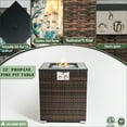thumbnail image 4 of Kadyn 24" Garden Fire Pit with 50000 BTU and Beautiful Wicker Base, Outdoor Fire Pit for Outside, Patio Deck, Garden, Backyard, Espresso, 4 of 8