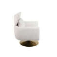 thumbnail image 6 of Beige Linen Accent Chair With 360-degree Swivel For A Comfortable Space Rotation And Base, 6 of 6