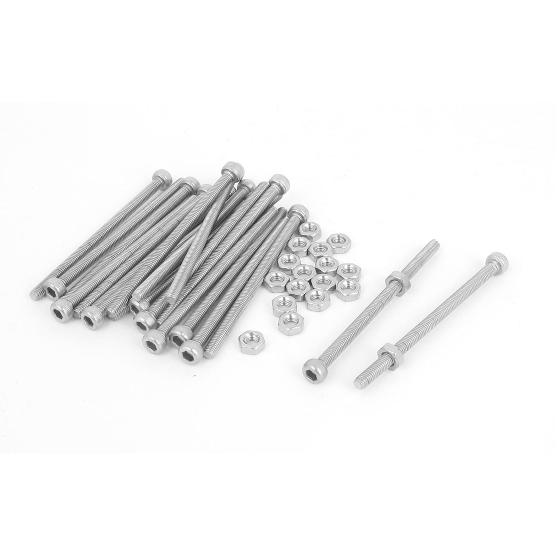 uxcell M5x8mm Machine Screws Hex Socket Round Head Screw 304 Stainless Steel Fasteners Bolts 20pcs