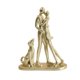 thumbnail image 5 of Escultura de pareja y perro, figuras familiares, decoración romántica para el hogar, estatua de enamorados BY25117, 5 of 9
