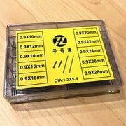 Watch Parts Capsa Pin Notched Tubes and Pins Watch Band Strap Pin Bar 1 Set 0.9* 10 12 14 16 18 20 22 24 26 28M