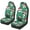 Green Christmas Santa Cat, variant on HUISEFOR Halloween Red Damask Car Seat Cover Breathable Car Front Seat Covers, Comfortable, Non Slip, Easy to Installation, Universal Size Fit for Most Cars SUV
