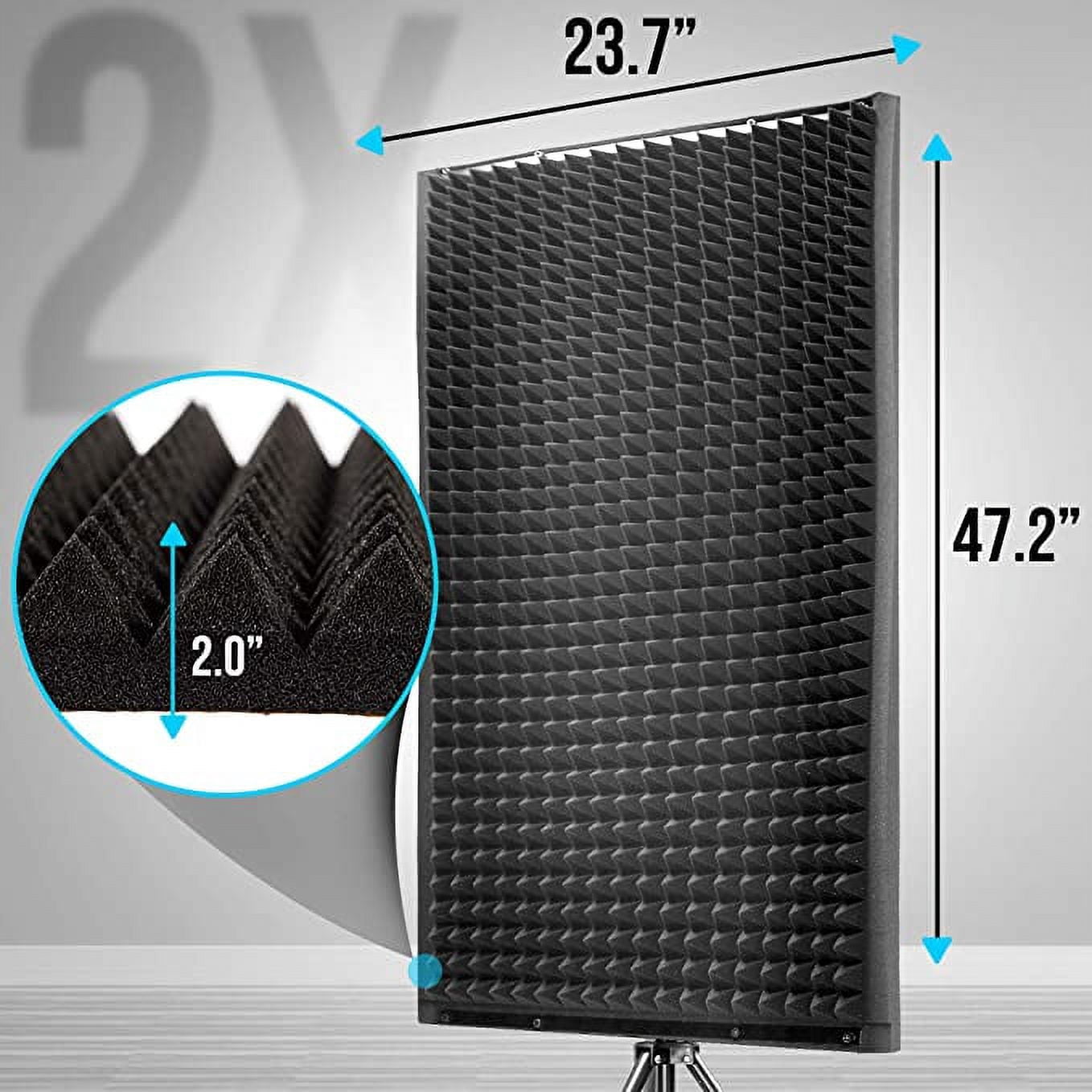 Pyle Sound Wall Panel Studio Foam-Acoustic Isolation Absorber Shield and Dampening Wedge (Black)