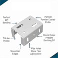 thumbnail image 2 of Heavy Duty 2-3/4 Inch Rails Brackets Kit, White Aluminum Fence Bracket for Vinyl Fencing Panel to.pa, 2 of 5