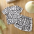 thumbnail image 4 of NAISIBABY Girls Outfit Sets, Comfy Soft Short Sleeve T-Shirt and Shorts 2-Piece Kids Summer Casual Clothes Sets Black 6T, 4 of 8