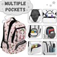 thumbnail image 4 of Yspwyqan Backpack Set Kids Girls, Strawberry Cow 4 Piece Backpack Lunchbox Set with Pencil Case, 17 Inch Lightweight Padded Straps Bookbag with Multi-Pocket for Elementary School, 4 of 7