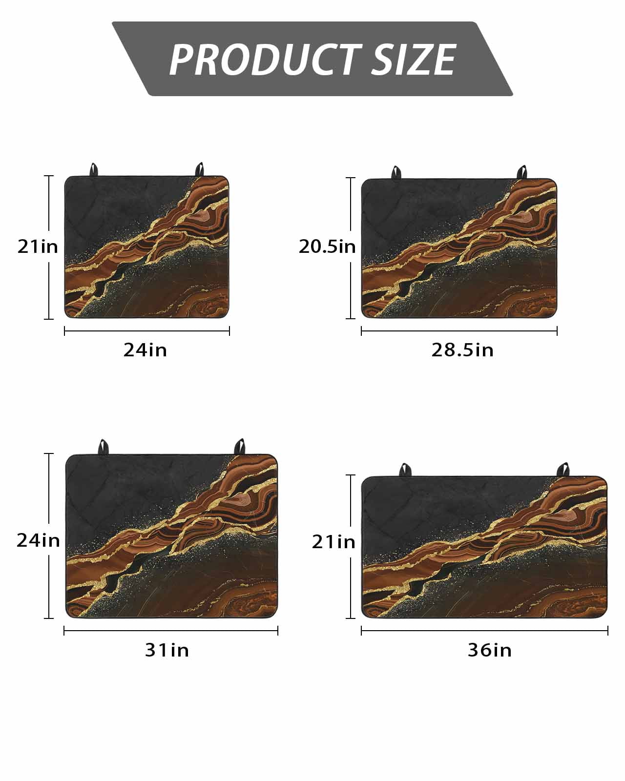 Stove Top Covers for Electric Stove, Brown Marble Glass Stovetop Cover Protector, Gold Abstract Vintage Modern Ombre Art Induction Cooktop Protector Oven Mat for Kitchen Countertop 24"x21"