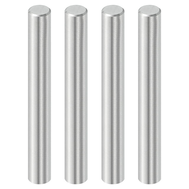 Uxcell 4 Pcs 10 mm x 75 mm Pines de Espiga, Pines Cilíndricos de Acero Inoxidable 316L, Elementos de Fijación de Estante de Metal, Pines de Estante de Tonalidad Plateada