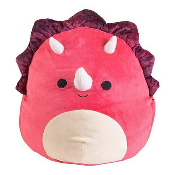 Squishmallows Official Kellytoy,8 Inch Squishy Soft Plush Toy Animals Tristan The Red Triceratops