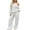 White, variant on hoksml Women's Polka Dot Two Piece Outfit Off Shoulder Top Wide Leg Pants Casual Lounge Set Comfort