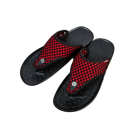 

Eloshman Men s Comfortable Memory Foam Flip Flops Soft Cushion Non Slip Thong Sandals