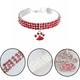 thumbnail image 3 of Collar para mascotas con diamante, elástico ajustable con diamante de cristal y colgante de garra en forma de corazón., 3 of 5