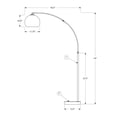 thumbnail image 3 of Monarch Specialties - Lighting, 74"H, Floor Lamp, Black Metal, Contemporary, 3 of 4