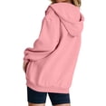 thumbnail image 4 of Zip Up Hoodie Women 2026 Y2K Casual Long Sleeve Oversized Hooded Sweatshirts Fall Winter Comfy Jackets with Pockets Pink M, 4 of 6