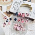 thumbnail image 3 of 4th of July Press on Nails Short Square Independence Day Fake Nails with Glitter, 3 of 5