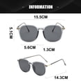 thumbnail image 2 of Gafas de sol con diseño de uñas de arroz y montura grande estilo retro con tendencia de personalidad, hechas de PC y metal, 2 of 5
