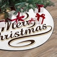 thumbnail image 3 of FMSHPON Merry Christmas Typography Xmas Christmas Tree Skirt Stand Mat for Holiday Party Decoration Indoor Outdoor 48 inches, 3 of 3