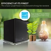 Whynter 1.1 cu ft Energy Star Upright Lockable Freezer, Black Compact Reversible Door, CUF-110B