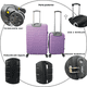 thumbnail image 3 of Juego 2 Maletas De Viaje 10 Kg Y 25 Kg Rigidas Ruedas Desmontables Y Candado Numerico, 3 of 5