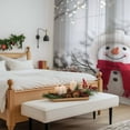 thumbnail image 4 of Christmas Snowman Sheer Curtains 108 Inches Long, Xmas Balls Winter Gift Holiday Light Filtering Window Curtains for Living Room/Bedroom, Rod Pocket Voile Sheer Curtain Drapes, 52"W x 108"L, 2 Panels, 4 of 9