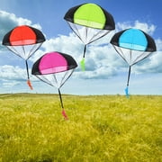 10Pcs Fly Toys Hand Throwing Parachutes Army Man Toss up Outdoor Toys for Kids (Five Color)