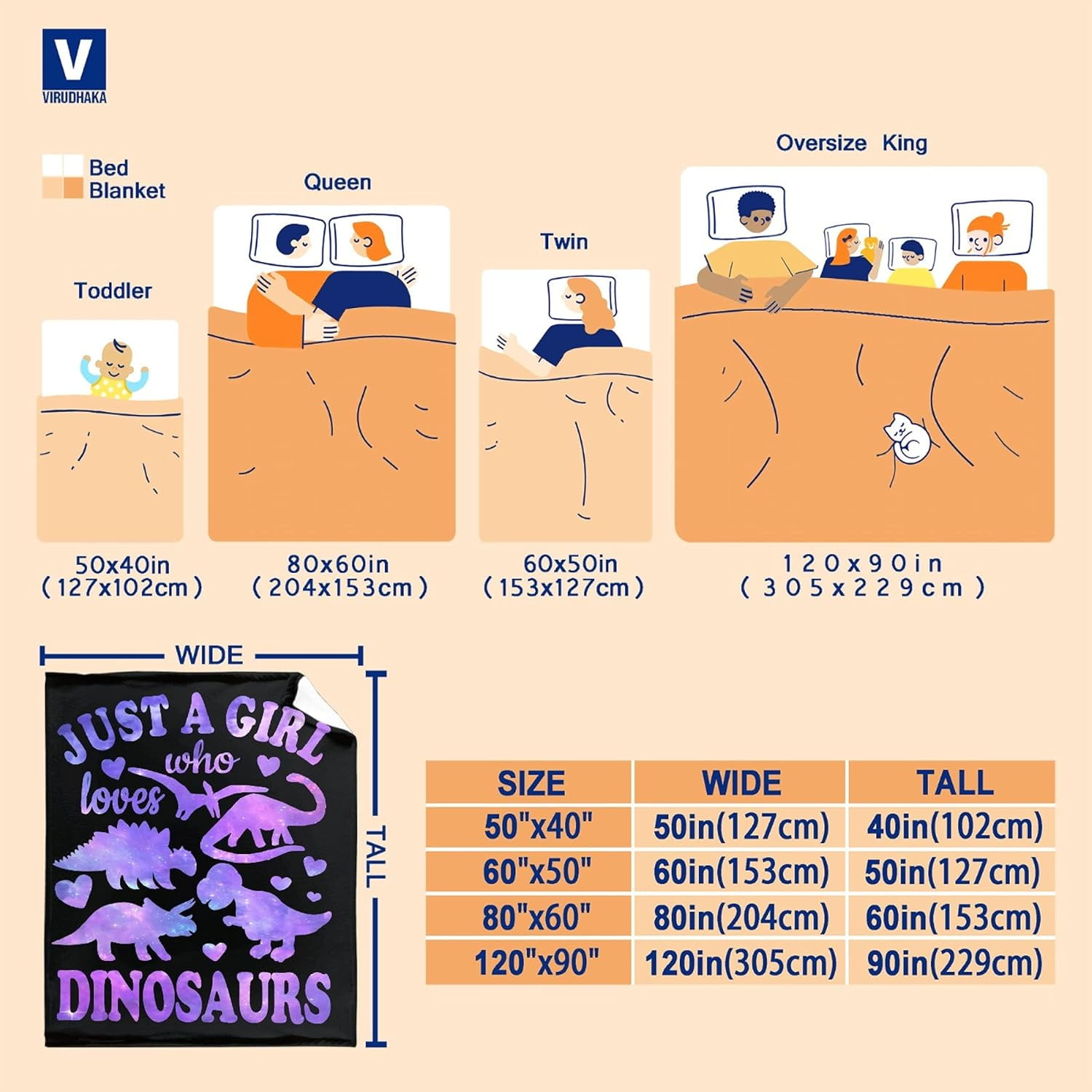 Dinosaur Blanket Gift for Women Kid Plush Just A Girl Who Loves Dinosaurs Soft Throw Dino Comfy Sheet Jurassic Animal Lovers Fans Gifts Lightweight Flannel Blankets for Couch Chair