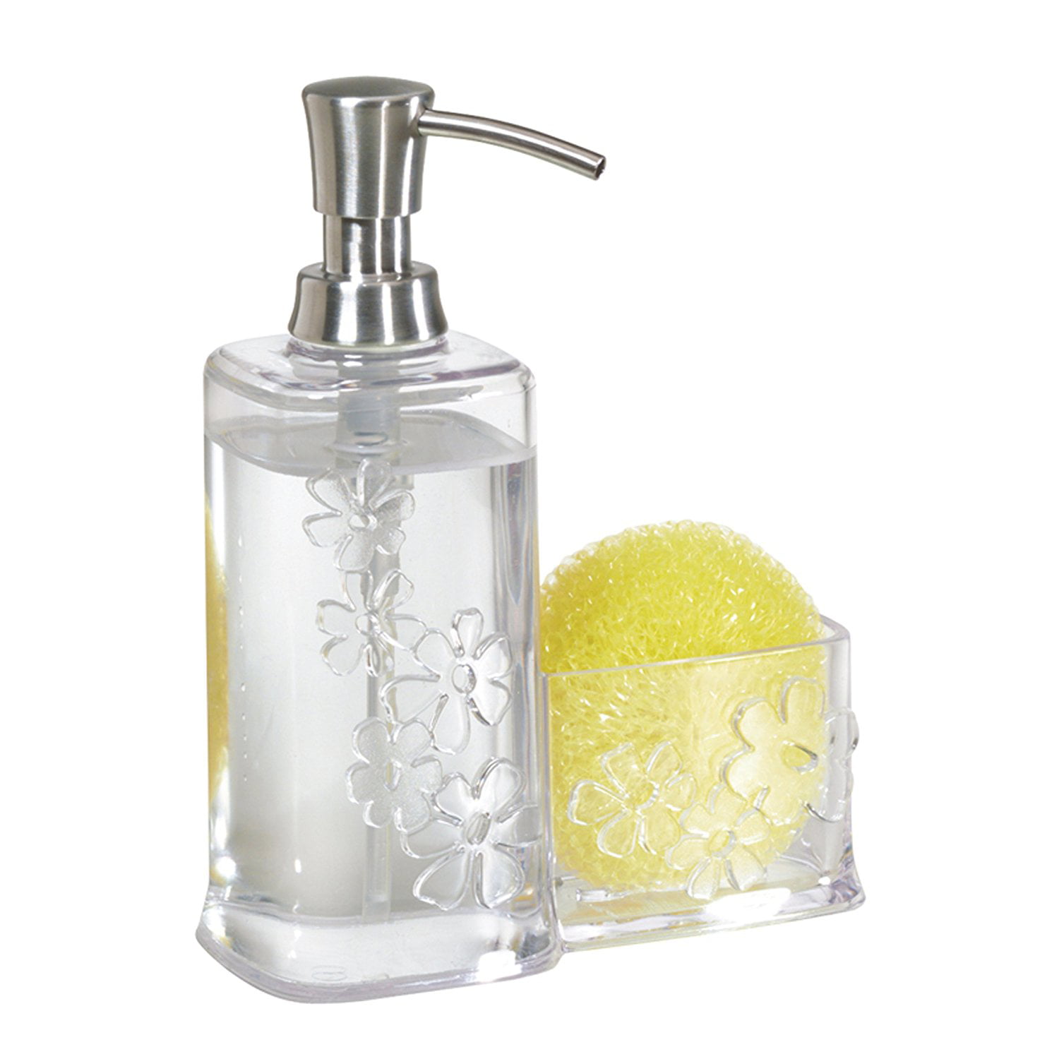 Soap Dispenser Pump with Sponge Caddy Organiser Holder for Kitchen Bathroom WE9X