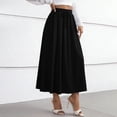 thumbnail image 2 of Maoxin Skirts for Women Women's Solid Color Fashionable Large Skirt With Loose Pockets Long Skirt ,Black,Free Size, 2 of 8