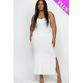 thumbnail image 5 of Ribbed Long Cami Dress with Side Slits, designed for plus sizes, 5 of 9