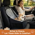 thumbnail image 3 of KSIIA Dog Car Seats for Small Dogs, Portable Dog Booster Car Seat with Safe Buckles,Pets Up to 25lbs ,Grey, 3 of 7