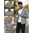 thumbnail image 3 of NELEUS Mens UPF 50+ Hooded Athletic Jackets for Fishing Hiking High Collar Full Zipper with Thumb Holes and Pockets,Gray,US Size XL, 3 of 11