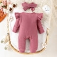 thumbnail image 5 of Baby Bodysuits Unisex Bodysuit Boys Girls Clothes Newborn Baby Girl Ruffle Long Sleeves Corduroy Romper Bodysuit,corduroy romper 0-3 Months, 5 of 9